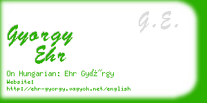 gyorgy ehr business card